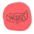 Congrats Greeting Card II (Coral)